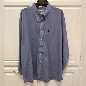 Walt Disney World Single Needle Long Sleeve Blue Stripes Button Shirt Men’s XXL